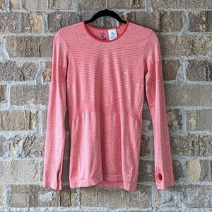 Salomon AdvancedSkin ActiveDry Long Sleeve Base Layer Shirt Coral Size Small
